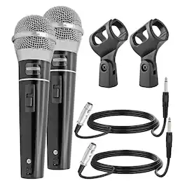 5 CORE - 5Core XLR Microphone Dynamic Mic Karaoke Singing Studio Mics Handheld Microfono - Black