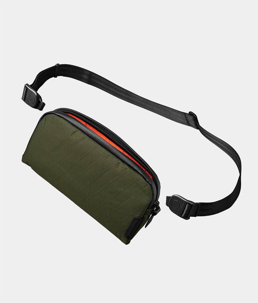 Front. ALPAKA - Flight Pouch Mens Travel Bag Crossbody Phone Case, 0.3L Travel Purse for Men,Water-Resistant Fabric - Olive Green X-Pac X42.