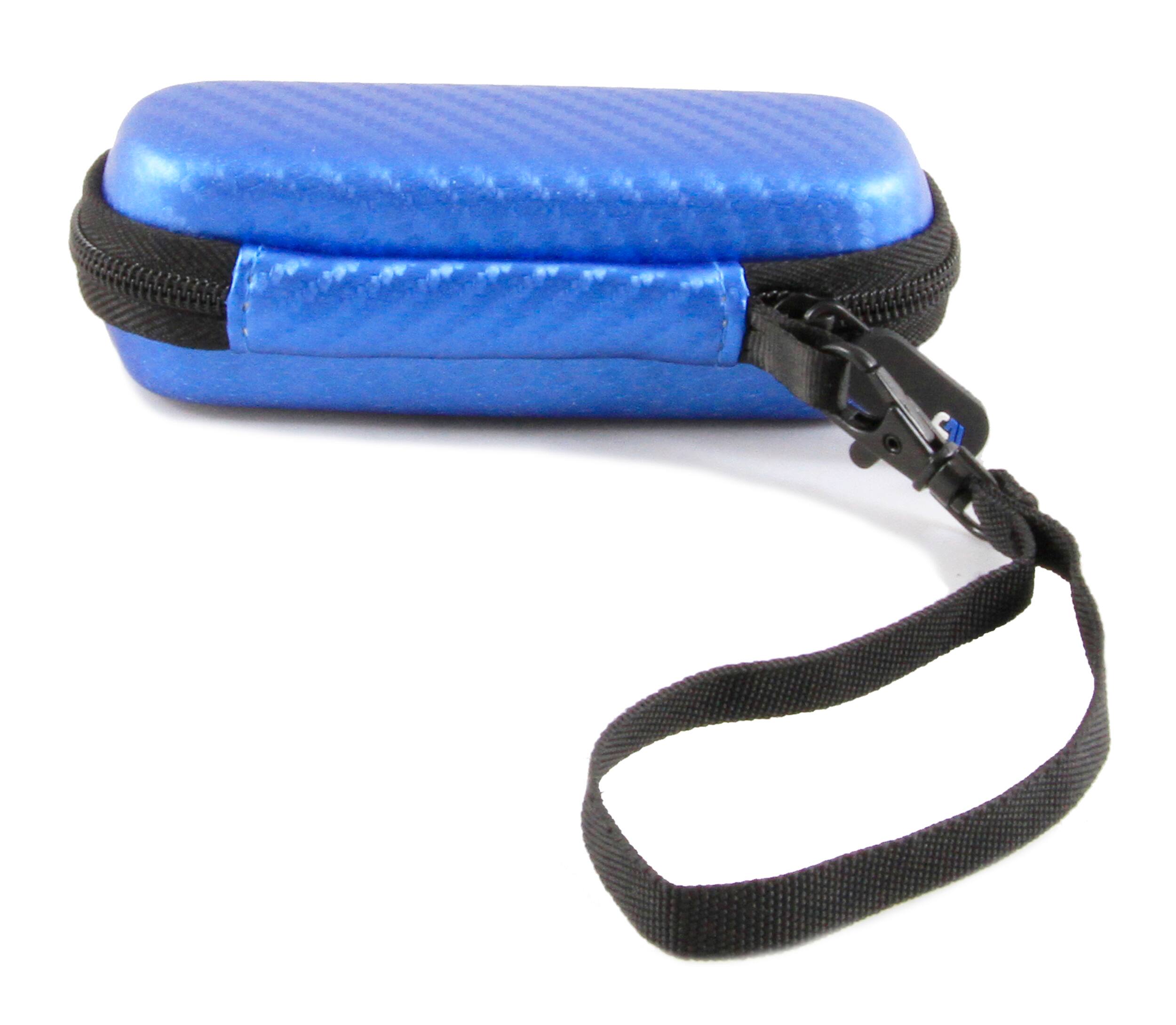 Back. CASEMATIX - Carrying Case Fits FiiO SNOWSKY Echo Nano Audio Player - Portable Blue EVA Travel Case for Digital Music Player.