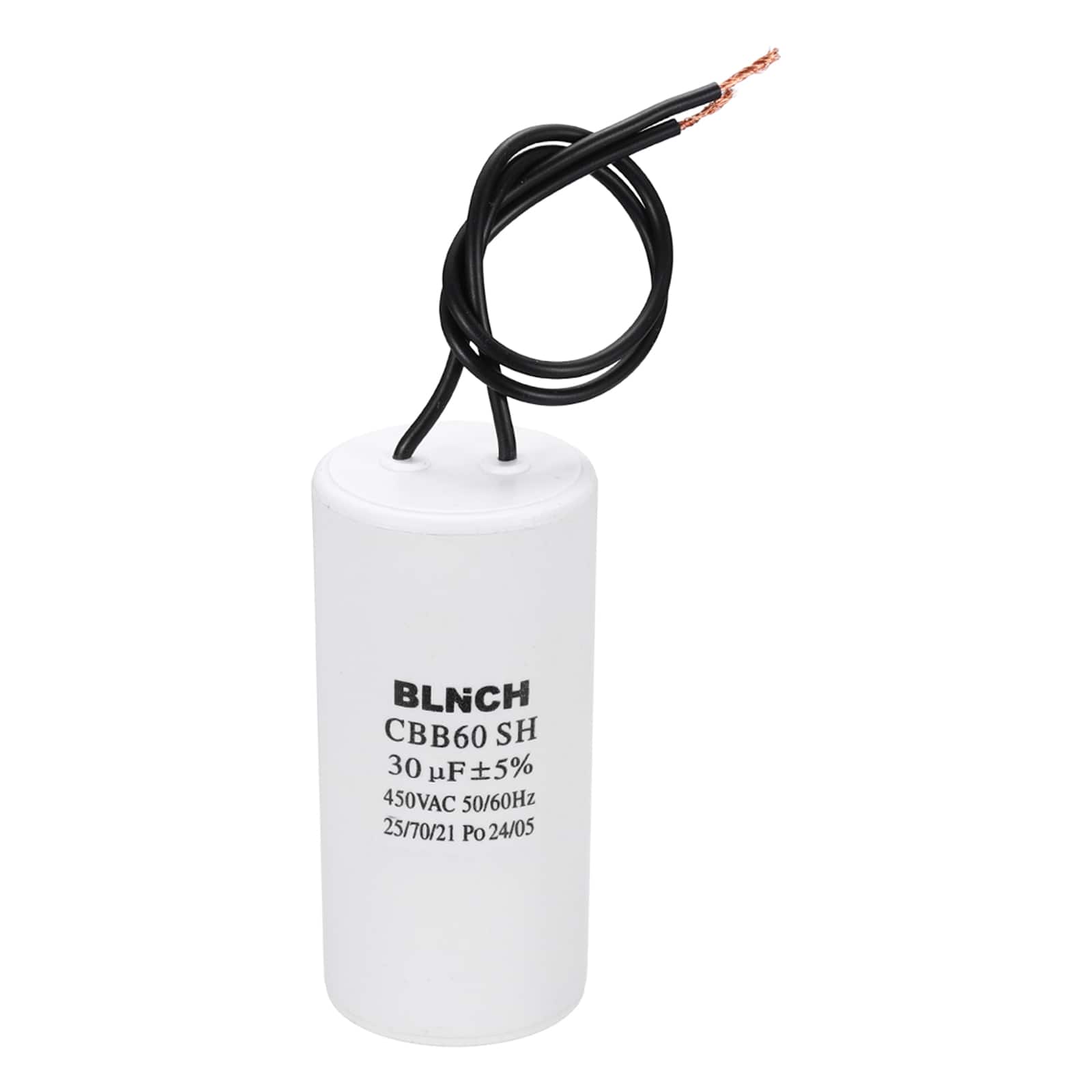 Unique Bargains - 30uF CBB60 Running Capacitor, AC 450V 2 Wire for Air Compressor, Washing Machine, Refrigerator, Air Conditioner - White price history on PriceWatchPro