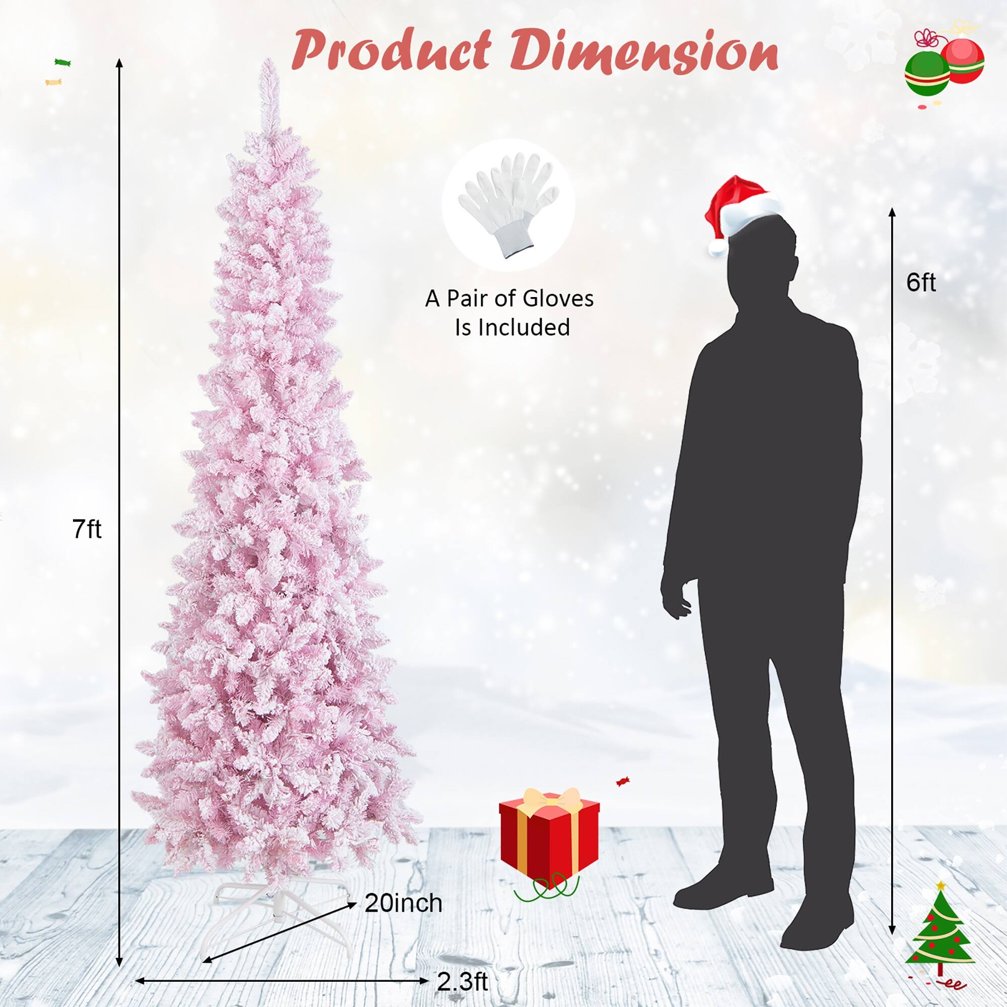 Product Dimension

A Pair of Gloves Is Included

7ft

20inch

2.3ft

6ft