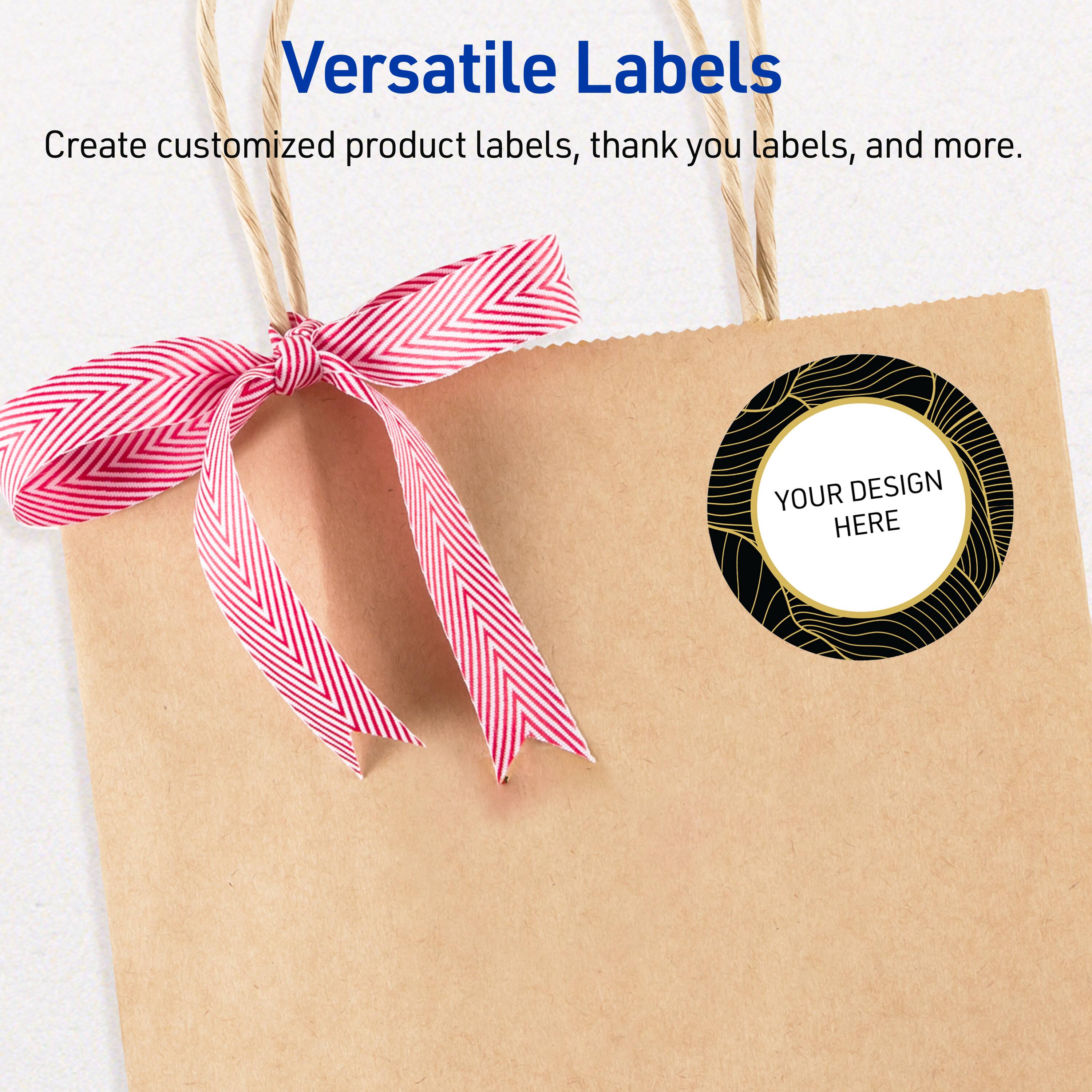 Versatile Labels

Create customized product labels, thank you labels, and more.

YOUR DESIGN HERE