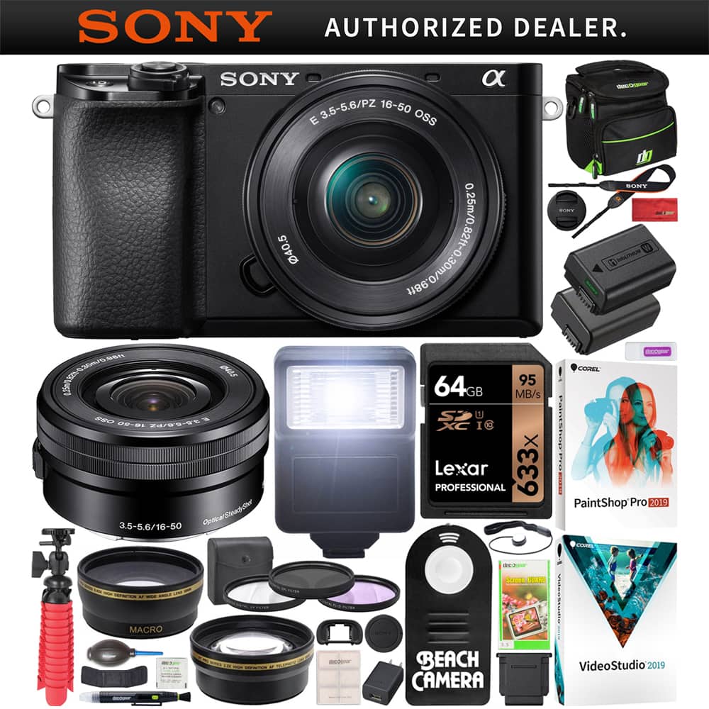Sony - a6100 Mirrorless Camera 4K APS-C ILCE-6100LB 16-50mm Lens Accessory Bundle price history on PriceWatchPro