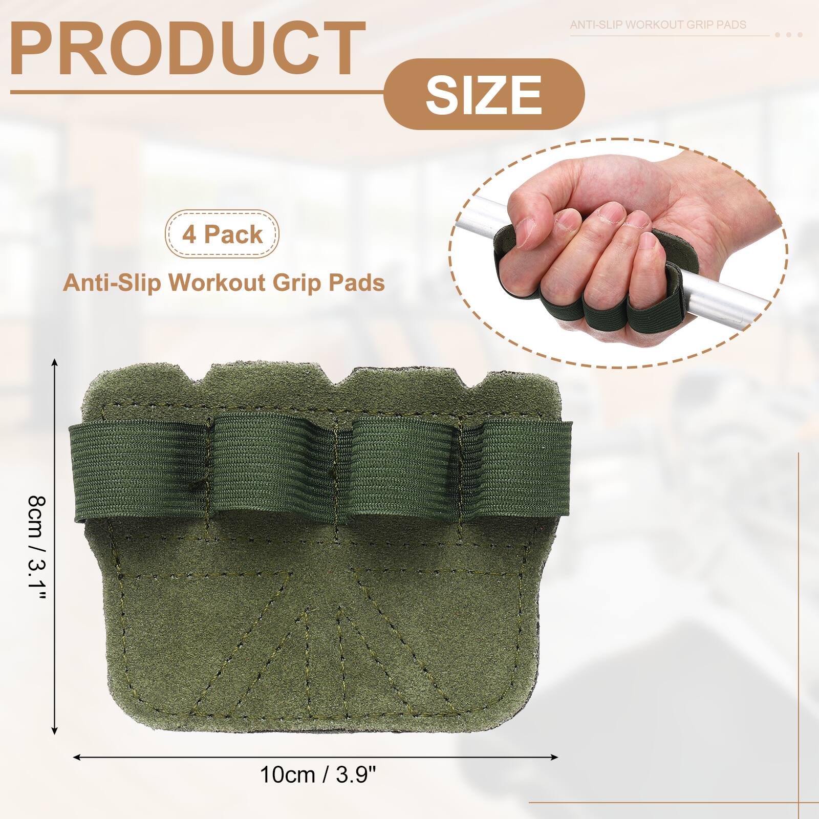 ANTI-SLIP WORKOUT GRIP PADS

PRODUCT
4 Pack Anti-Slip Workout Grip Pads

SIZE
8cm / 3.1"
10cm / 3.9"