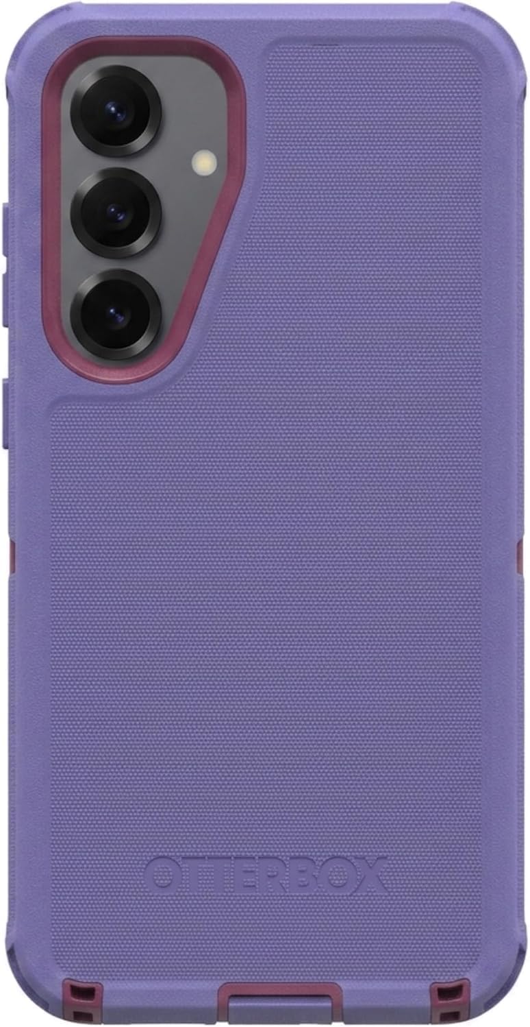 Back. OtterBox - OtterBox Galaxy S25+ & Galaxy S24+ (Only) - Defender Series Case - Holster Clip Included - Rugged & Durable - Violet Current (Purple & Pink).