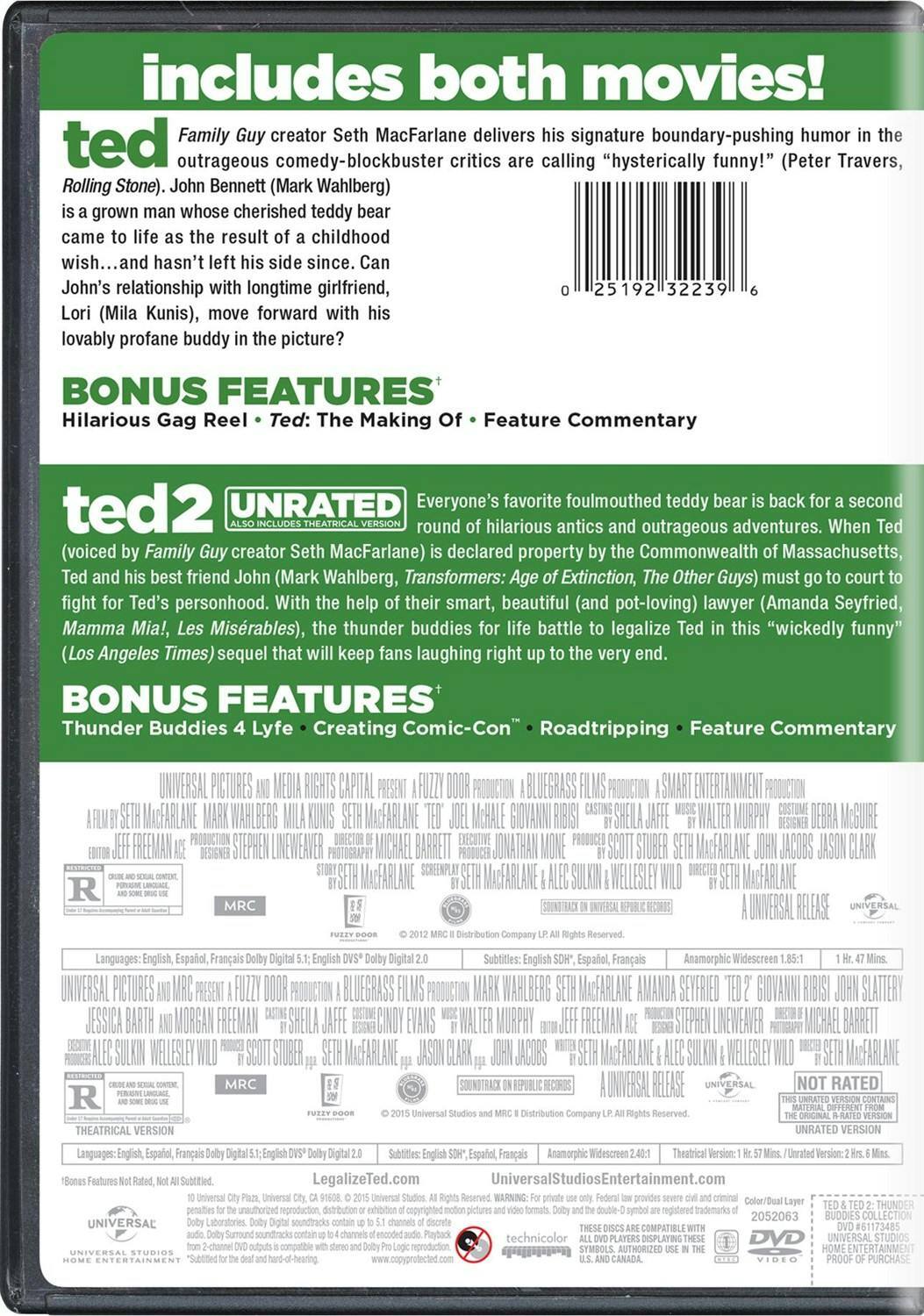 Back. Ted/Ted 2 (DVD Double Feature) [DVD].