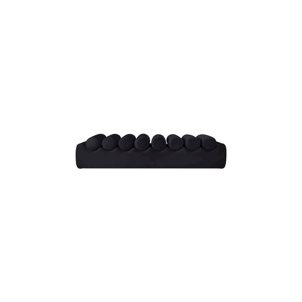 Alt View 2. Meridian Furniture - Rumble Black Vegan Leather Bench - Black.