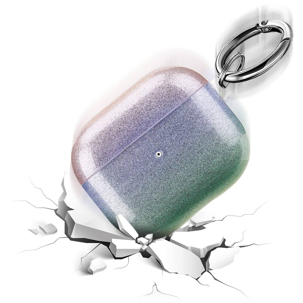 Alt View 15. SaharaCase - Sparkle Series Case for Apple AirPods 3 (3rd Generation) - Blue/Green.
