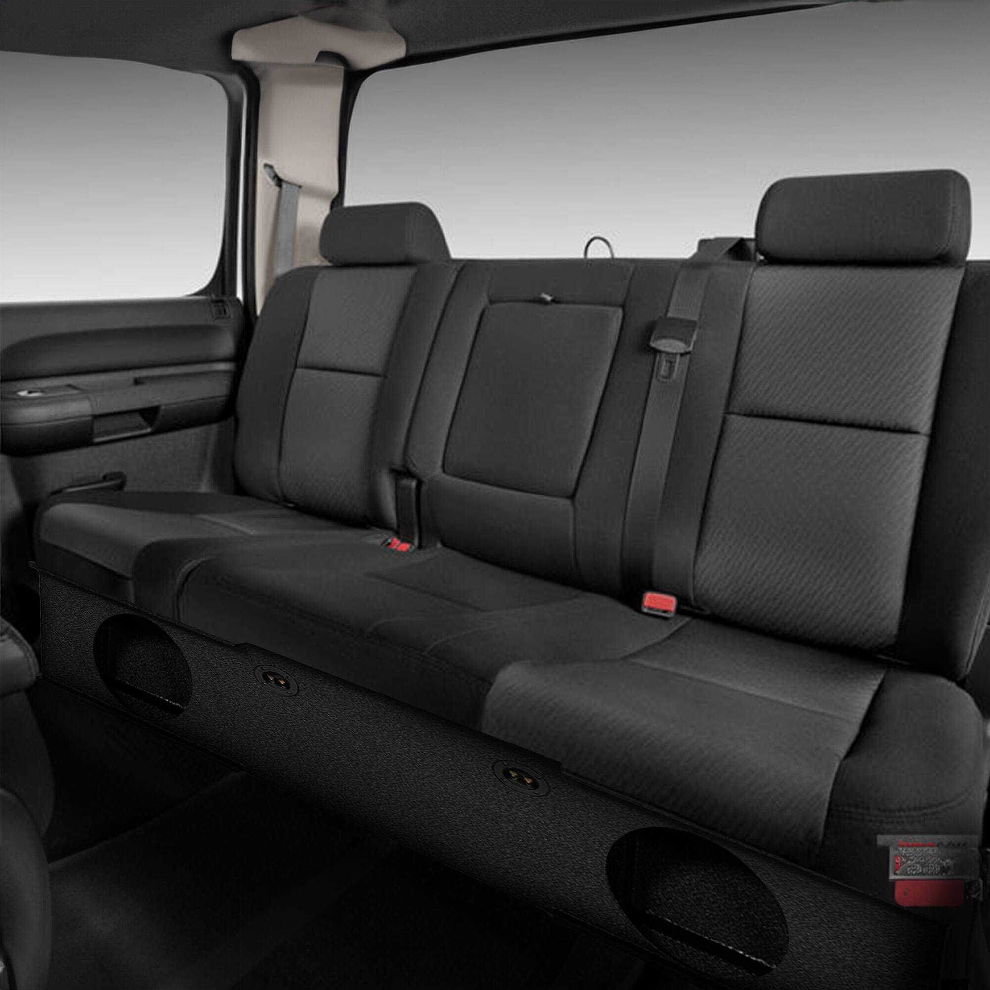 Alt View 2. QPower - QPower Dual 12" Sub Box - Chevy Silverado Crew Cab & GMC Sierra Crew Cab 07-13 - Black.