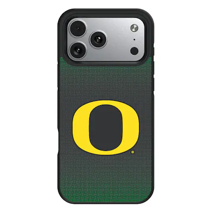 Front. Keyscaper - Oregon Ducks Bump Case with 8.2ft Drop Protection - 16 Plus - Black.