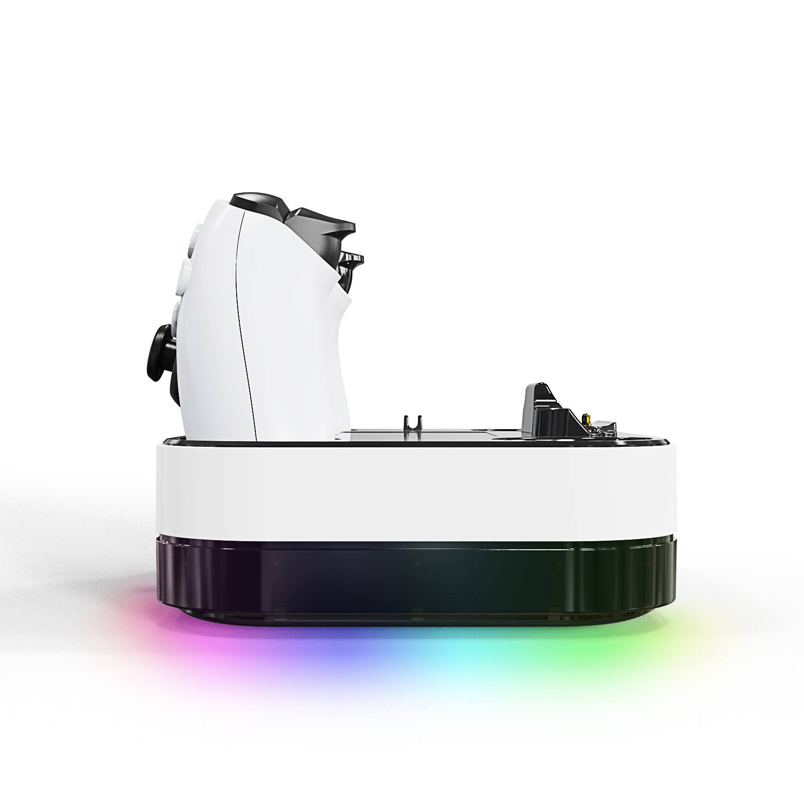Alt View 2. Cluzine - PS5 Wireless Controller Contact Charging Dock Dual Charging Station with RGB Light.