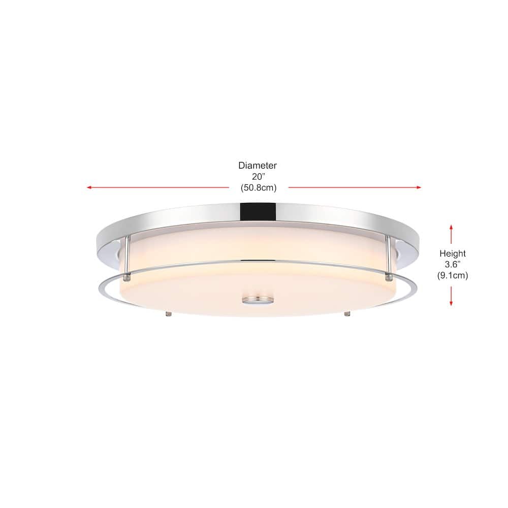 Living District - Kolson 20 Inch Led Flush Mount In - Chrome price history on PriceWatchPro