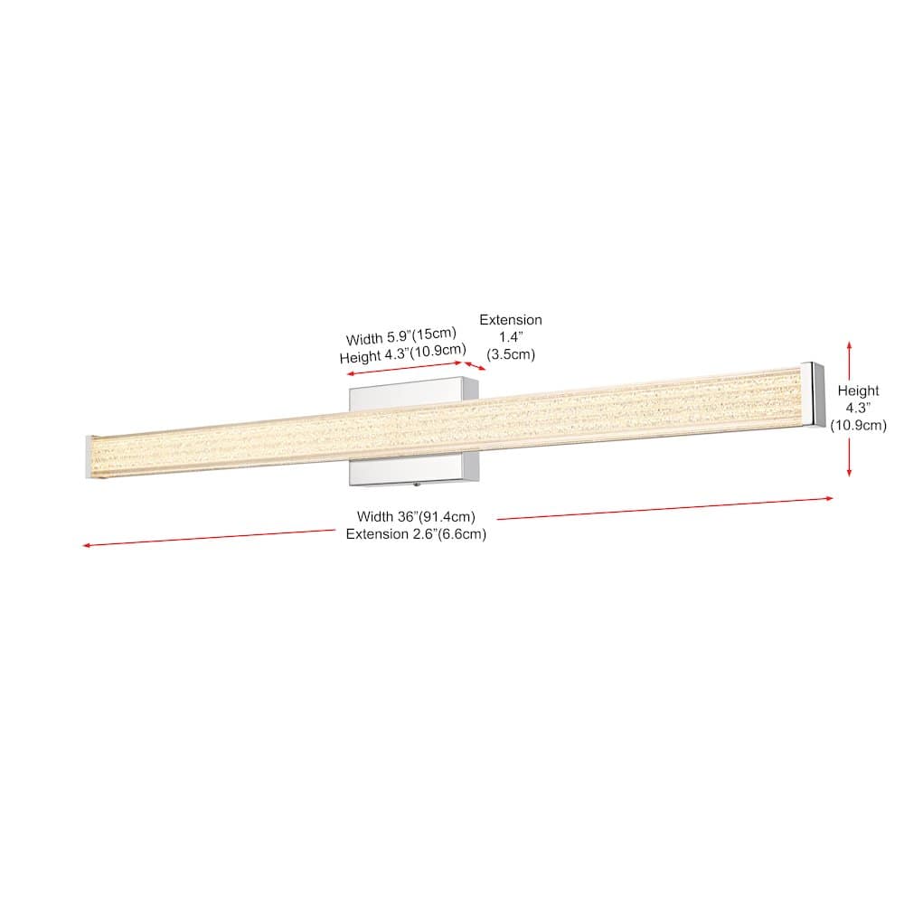 Living District - Jaxx 36 Inch Led Wall Sconce In - Chrome price history on PriceWatchPro