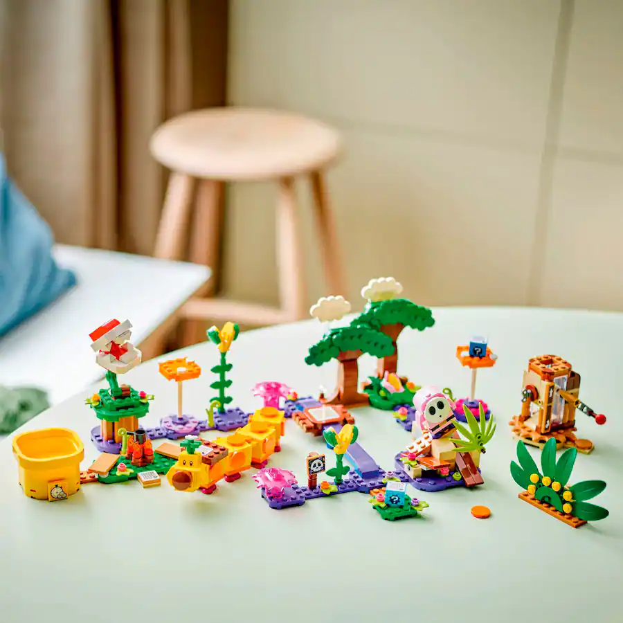 LEGO Super Mario Soda Jungle Maker Set, Wiggler Toy and Mario