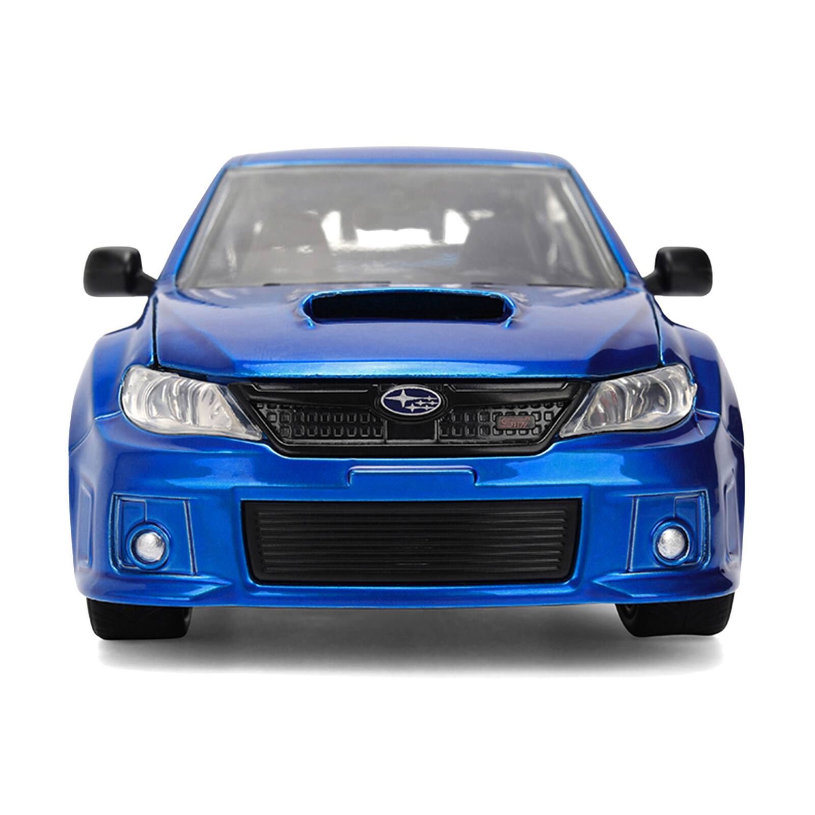 Alt View 5. Jada - 2012 Subaru Impreza WRX STI Blue Metallic with Yellow Graphics "JDM Tuners" Series 1/24 Diecast Car Model by Jada.