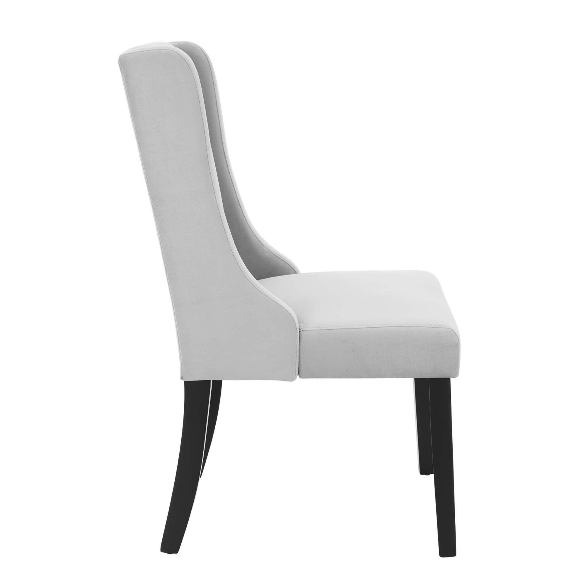 Alt View 2. Modway - Renew Parsons Performance Velvet Dining Side Chairs Set of 2 by Modway - Light Gray.