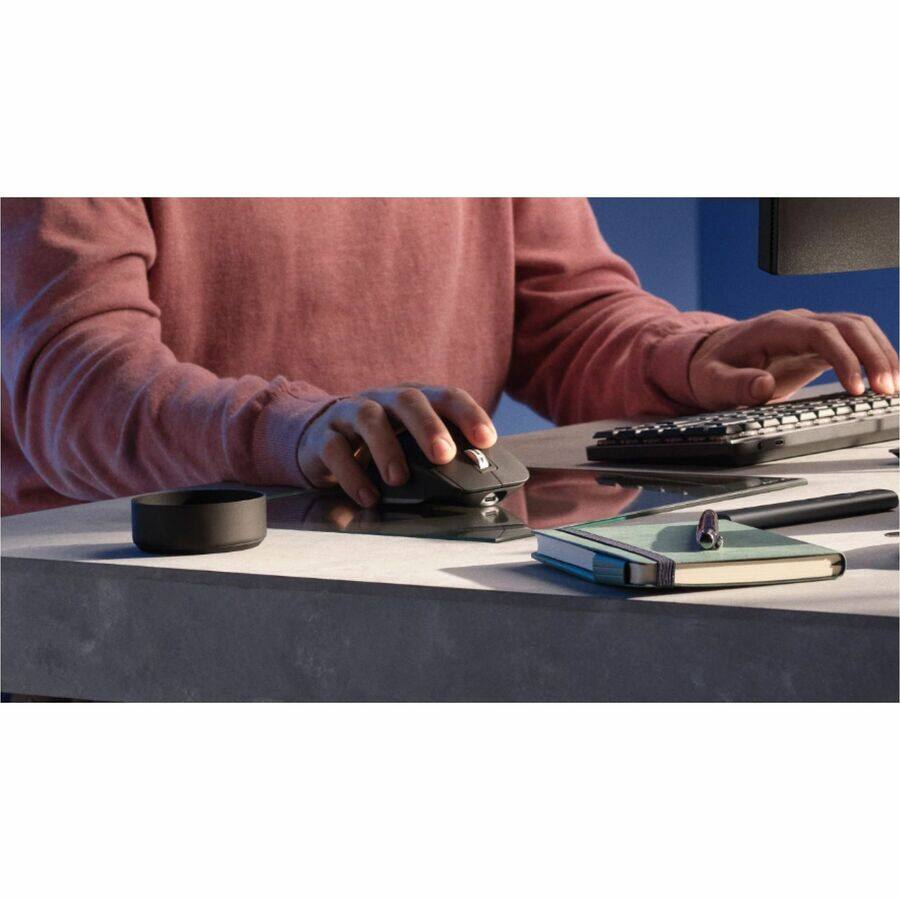 Alt View 8. Logitech - Logitech MX MASTER 3S Performance Wireless Mouse - Darkfield - Wireless - 32.81 ft - Bluetooth/Radio Frequency - 2.40 - Gray.