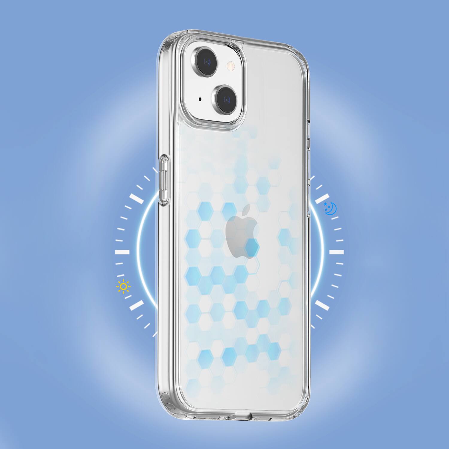 Left. SaharaCase - Venture Series Hard Shell Case iPhone 15 Plus - Clear - Clear.