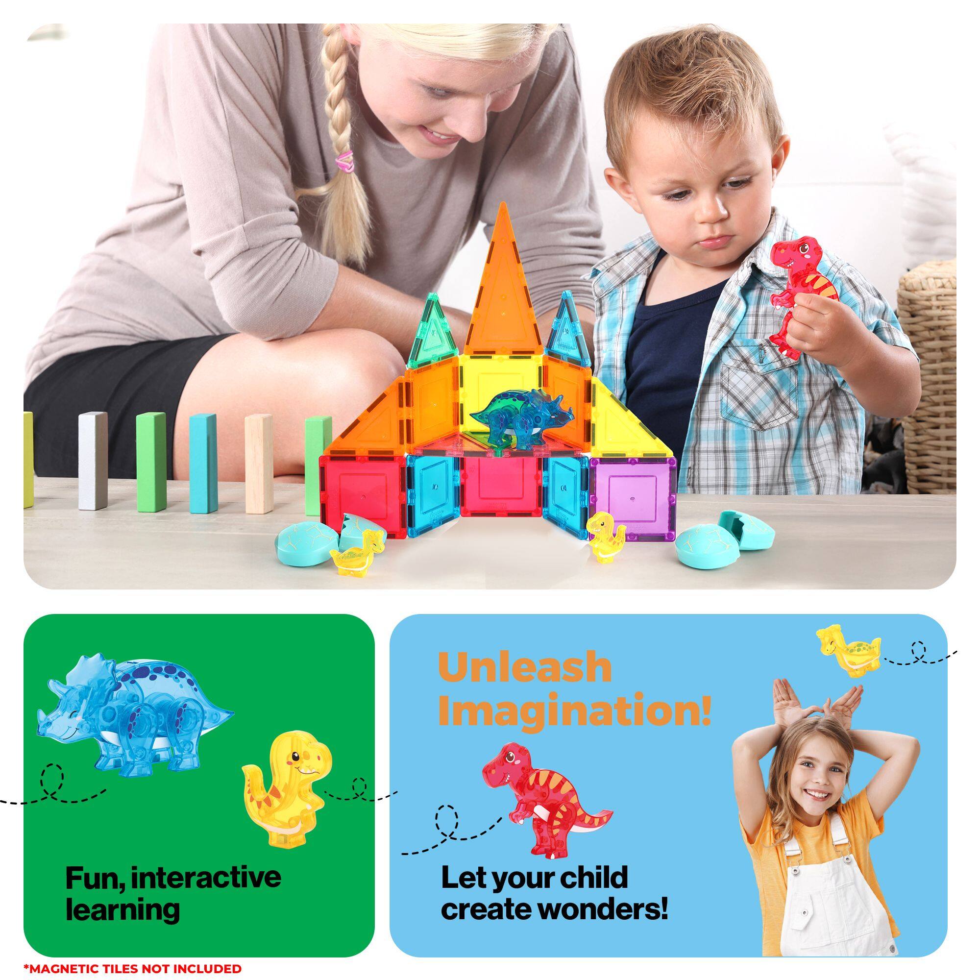 Unleash Imagination!  
Fun, interactive learning  
Let your child create wonders!  
*MAGNETIC TILES NOT INCLUDED  

Fun, interactive learning  
Let your child create wonders!