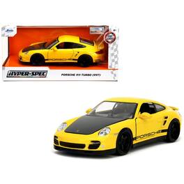 Jada - Porsche 911 Turbo (997) with Carbon Hood "Hyper-Spec" Series 1/24 - Yellow