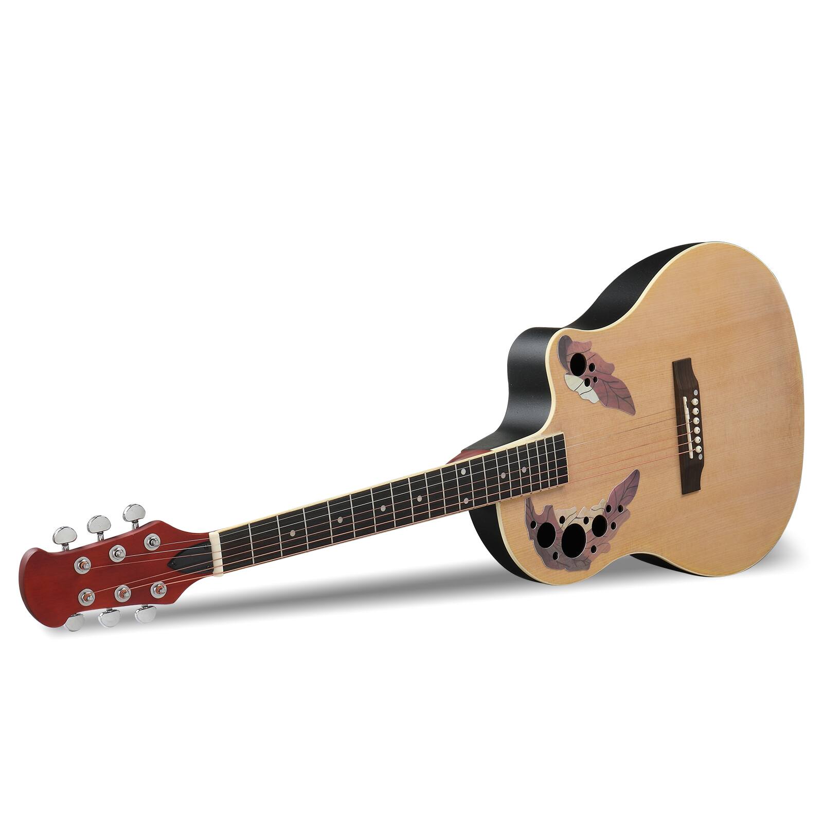 Front. Winado - 41 Inch Acoustic Guitar, Full-Size Beginner Cutaway Wood Guitars Kit with Gig Bag and Steel String for adults.