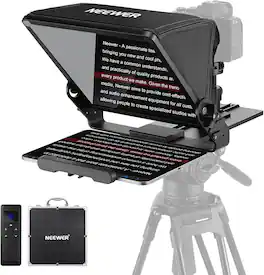 Neewer - Teleprompter with Arca Camera Mount & Cold Shoes, RT113 App, for iPad/Tablet, X12II