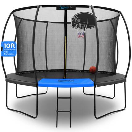 Serene Life 10ft Recreational Kids Trampoline