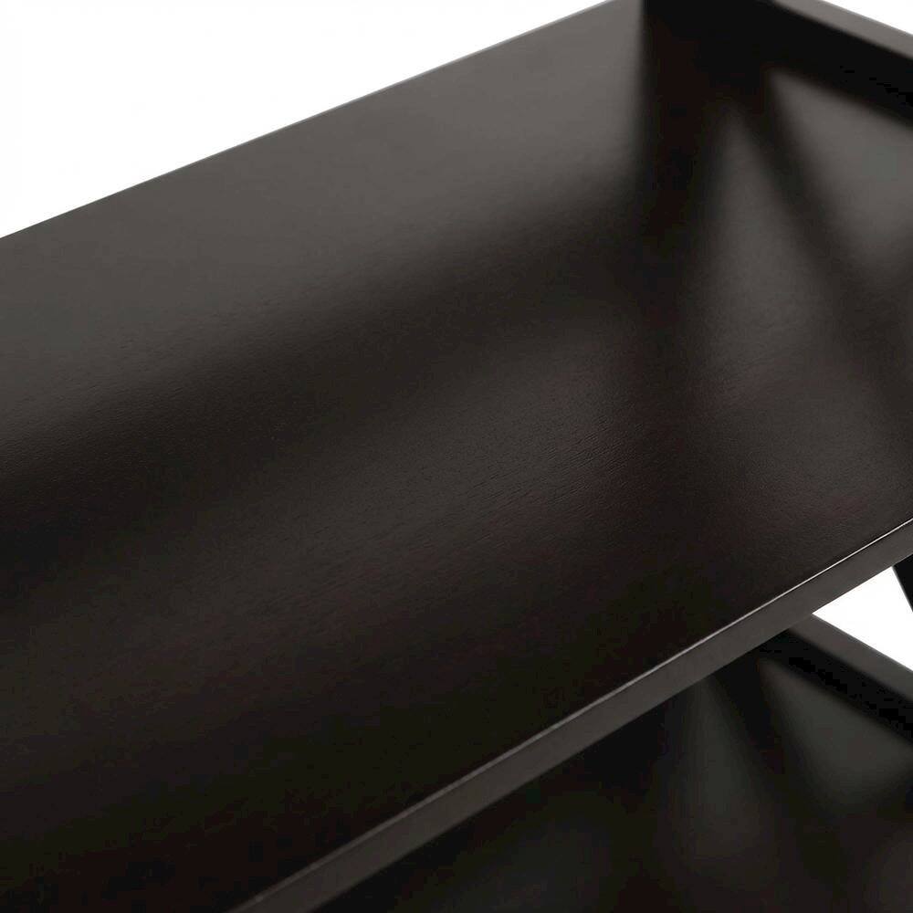 Alt View 2. FurniFact - Wooden 5-Tier Bookcase with Drawer for versatile storage and organization - Black.