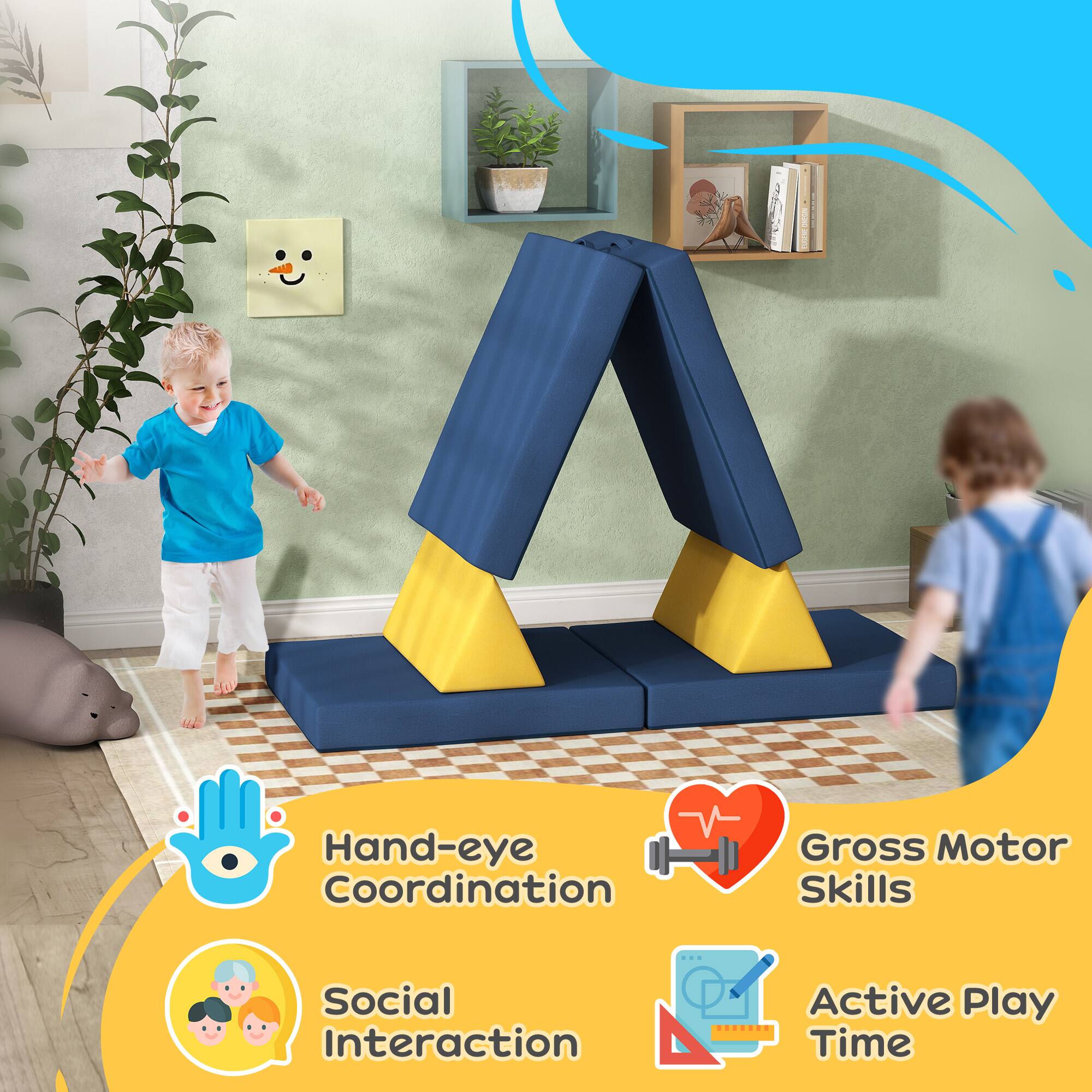 - Hand-eye Coordination
- Gross Motor Skills
- Social Interaction
- Active Play Time