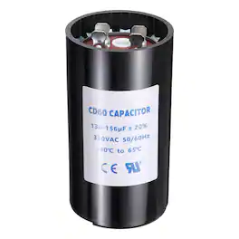 Unique Bargains - CD60 Capacitor 130-156uF 330VAC Run Motor Start Capacitor 50/60Hz for Electric Fan Motor Well Pump - Black