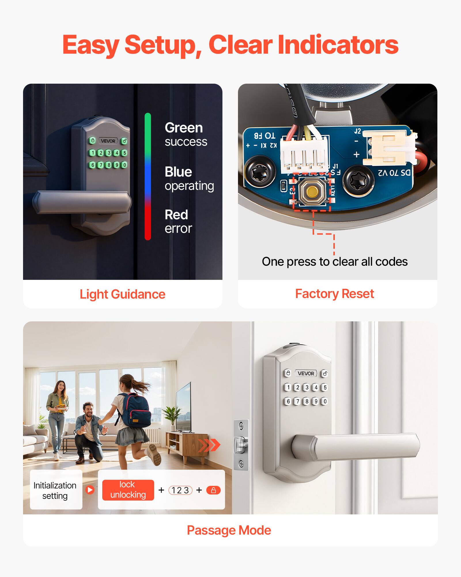 その他 2 VEVOR Keyless Entry Door Lock with Handle, Electronic Lever Door