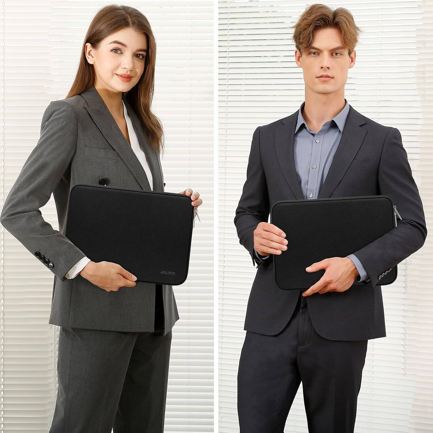 Alt View 1. mosiso - 13 inch Laptop Sleeve for MacBook Air Pro 13 M5 M4 M3 M2 M1 2026-2018 /Neo 13, Neoprene Computer Sleeve with Small Case - Black.