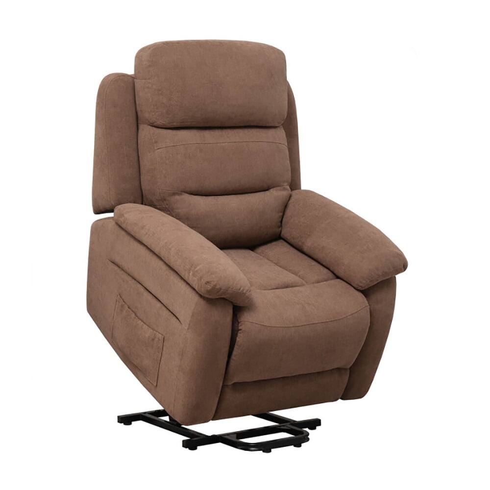 Alt View 4. Kadyn - Recliner Chair, Reclining Chair,Lounge Chair,Power Lift Recliner Sofa with Side Pocket and Remote Control-Brown - Brown.