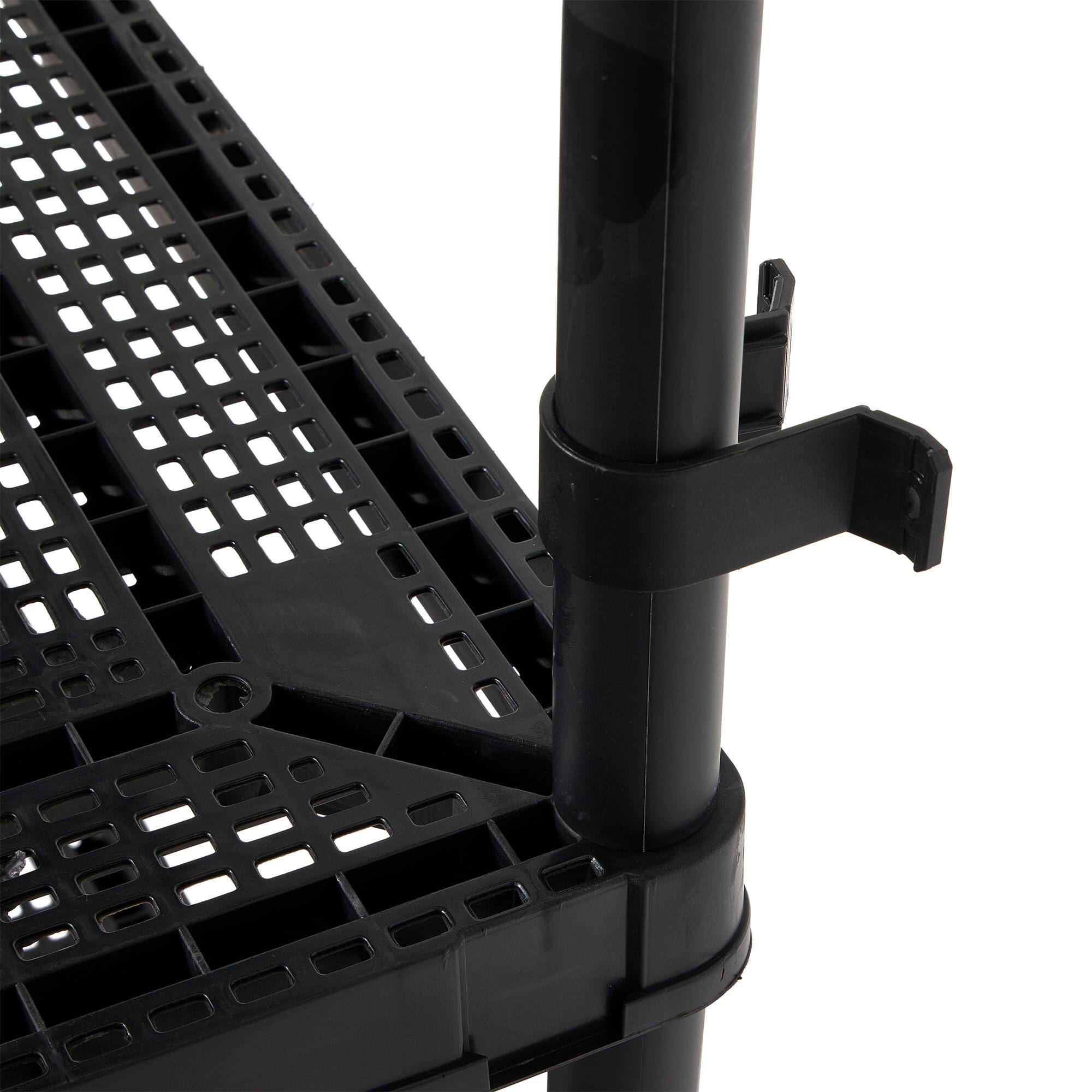 Alt View 5. Gracious Living - Gracious Living 5 Shelf Ventilated Medium Duty Storage Unit, Black (2 Pack) - Black.