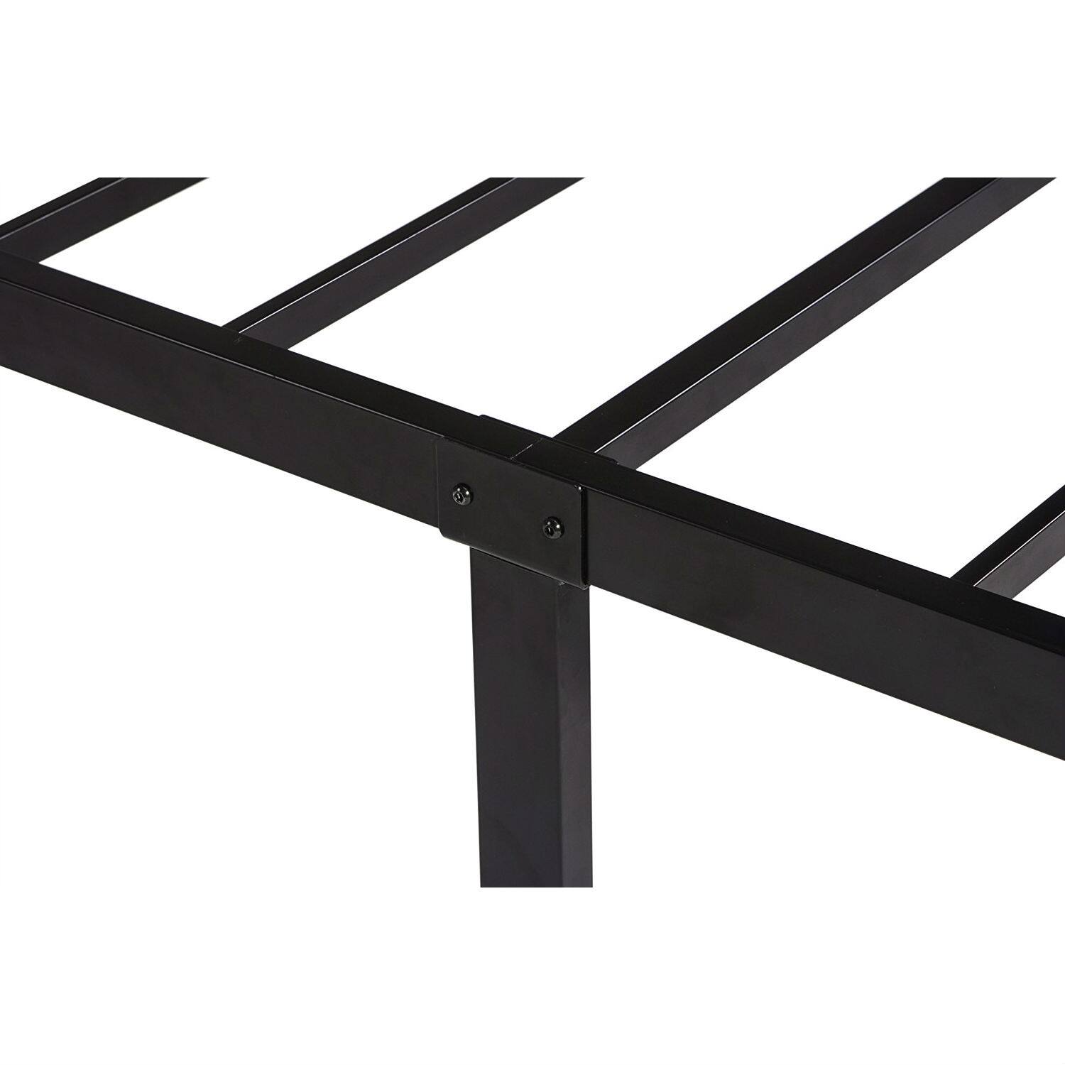 Alt View 1. Hivvago - Twin XL Study Black Metal Platform Bed Frame - No Box-Springs Needed - Black.