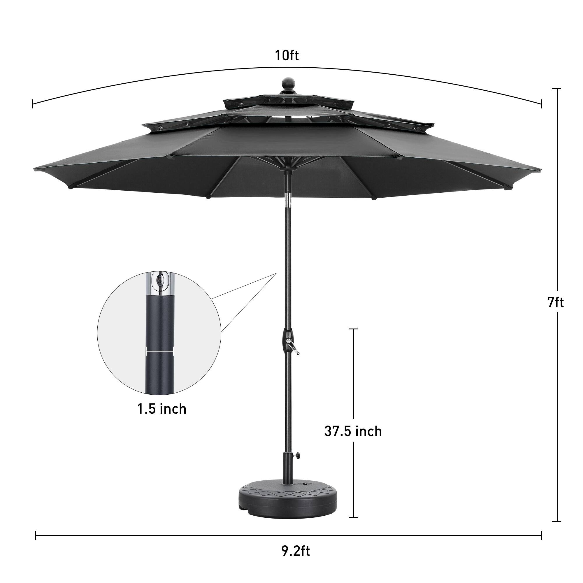 10ft, 7ft, 1.5 inch, 37.5 inch, 9.2ft