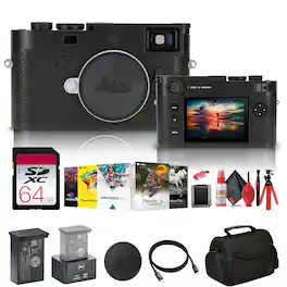 Bundle - Leica - M11-P Rangefinder Camera (Black) (202-11) + 64GB Memory Card + Bag + More - Black Starter