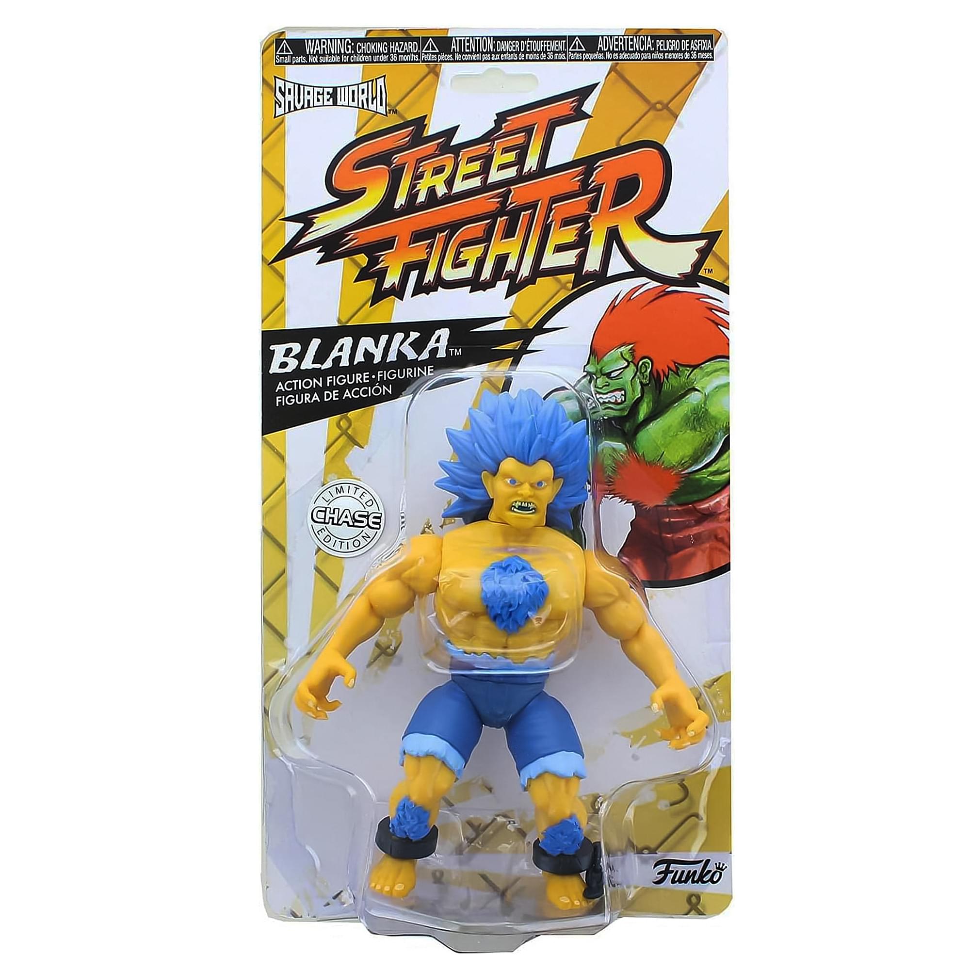 **WARNING: CHOKING HAZARD - Small parts. Not for children under 3 years.**

**ATTENTION: DANGER DE SOUFFLENIENT - Ne pas laisser jouer aux enfants de moins de 3 ans.**

**ADVERTENCIA: PEQUEÑOS PIEZAS - No es adecuado para niños menores de 3 años.**

**BLANKA™**

**ACTION FIGURE - FIGURINE - FIGURA DE ACCIÓN**

**LIMITED CHASE EDITION**

**Funko**
