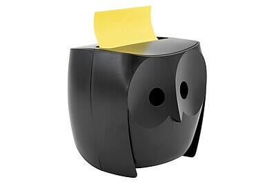 Alt View 5. Post-it - Pop-up Owl Design Dispenser for 3" x 3" Notes - Black.