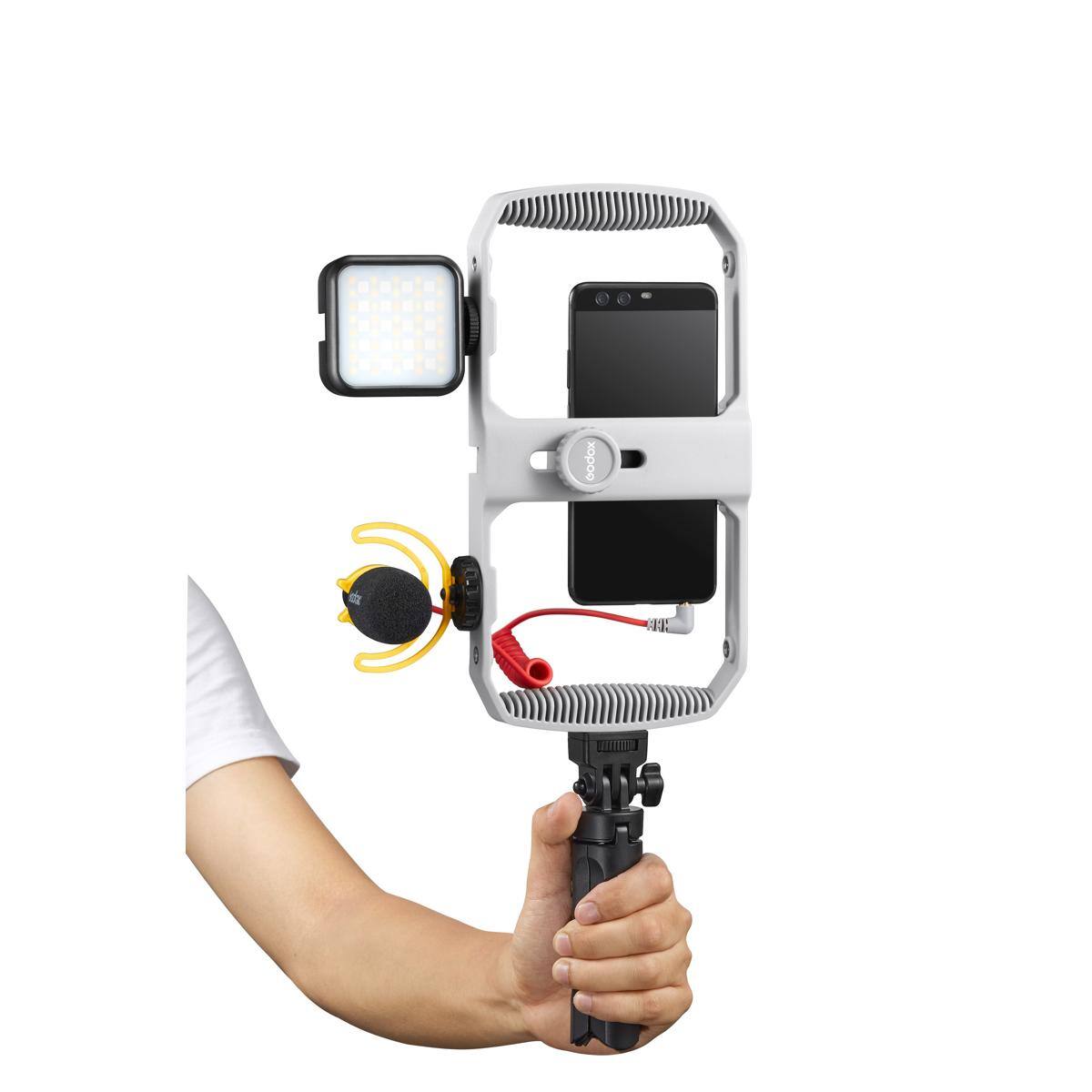Alt View 3. Godox - Godox VK1-AX Vlogging Kit (For mobile devices with 3.5mm ports).