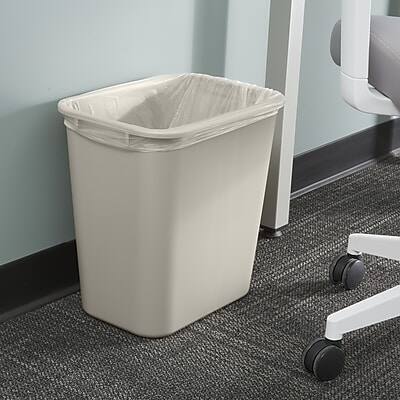 Alt View 3. Coastwide Professional - Coastwide Professional Plastic Trash Can, 7 Gallon, Beige (CW56430) - Beige.