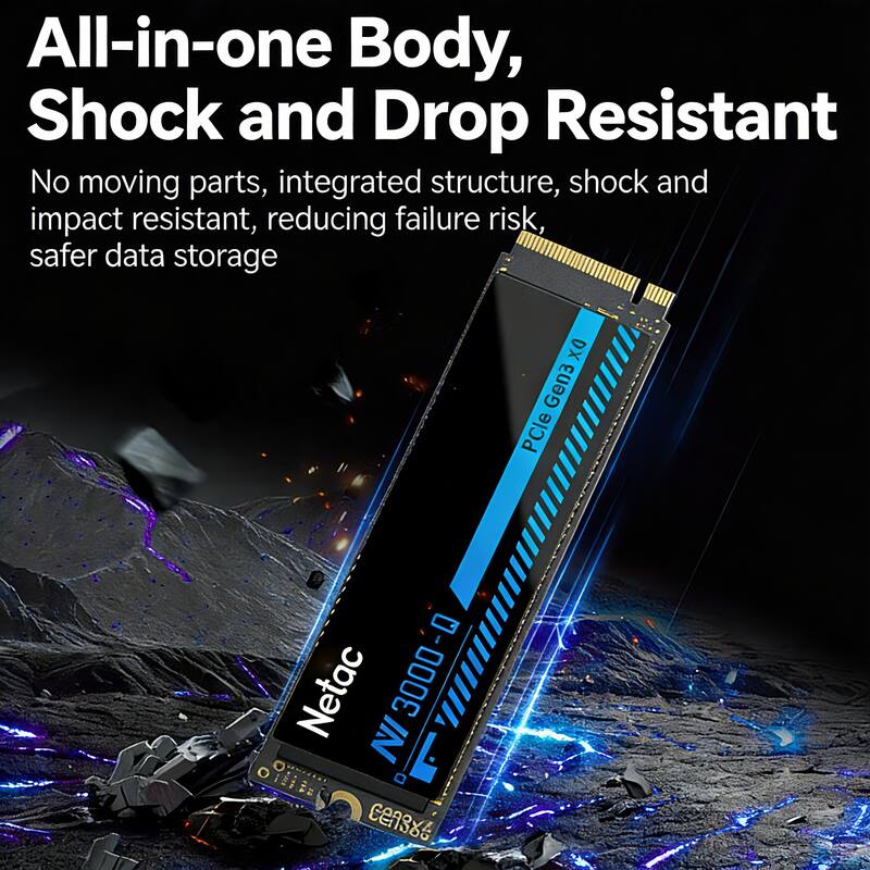 All-in-one Body, Shock and Drop Resistant

No moving parts, integrated structure, shock and impact resistant, reducing failure risk, safer data storage

DX Gen3 PCIe 7

Netac 3000-Q