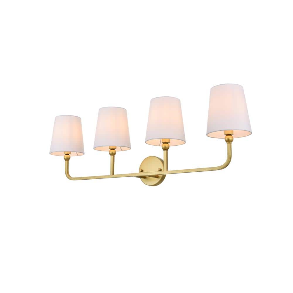 Living District - Colson 4 light Bath Sconce - Brass And Clear price history on PriceWatchPro