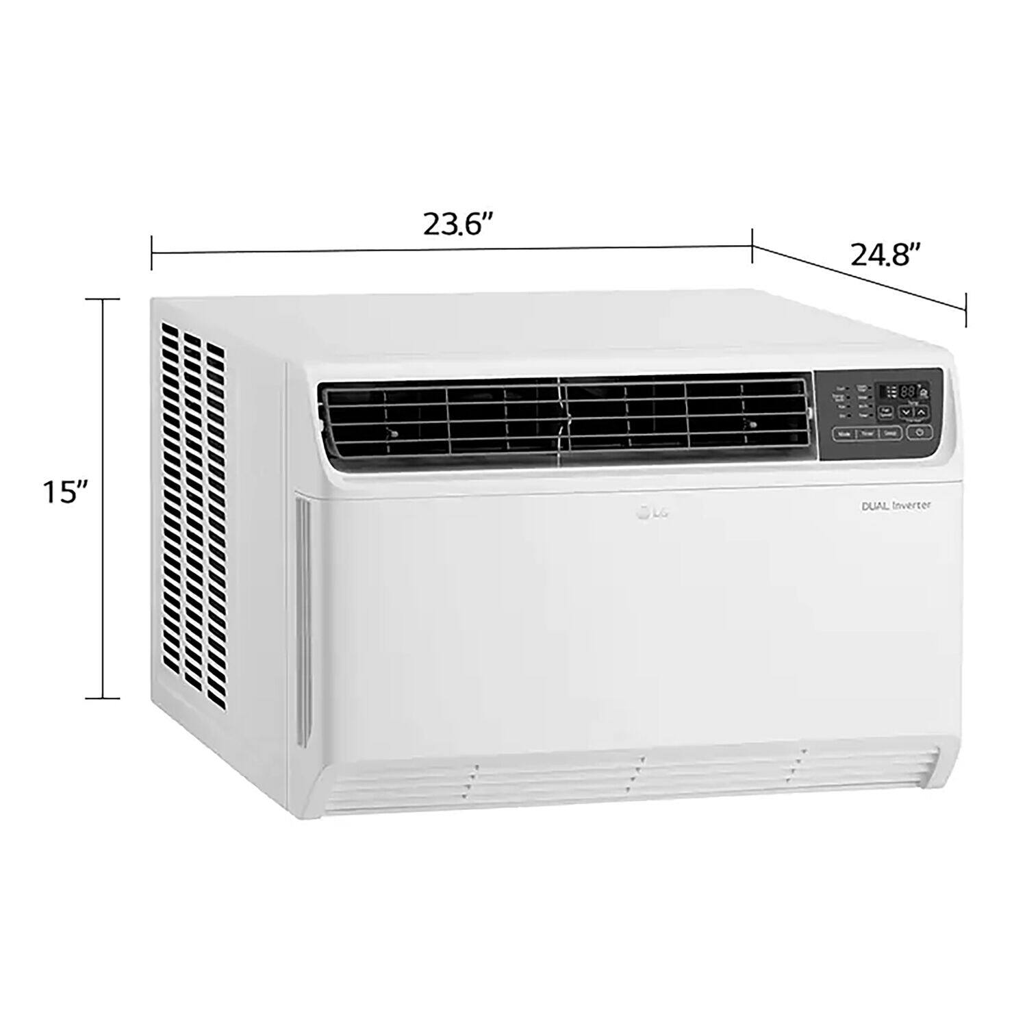 Back. LG - 12,000 BTU Dual Inverter Smart Window Air Conditioner - White.