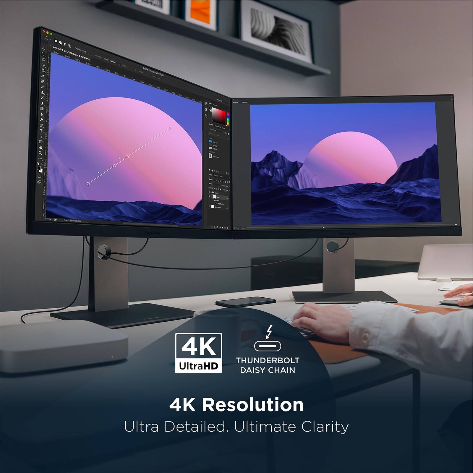 0 - - M9Y I D $ 4K THUNDERBOLT UltraHD DAISY CHAIN 4K Resolution Ultra Detailed. Ultimate Clarity