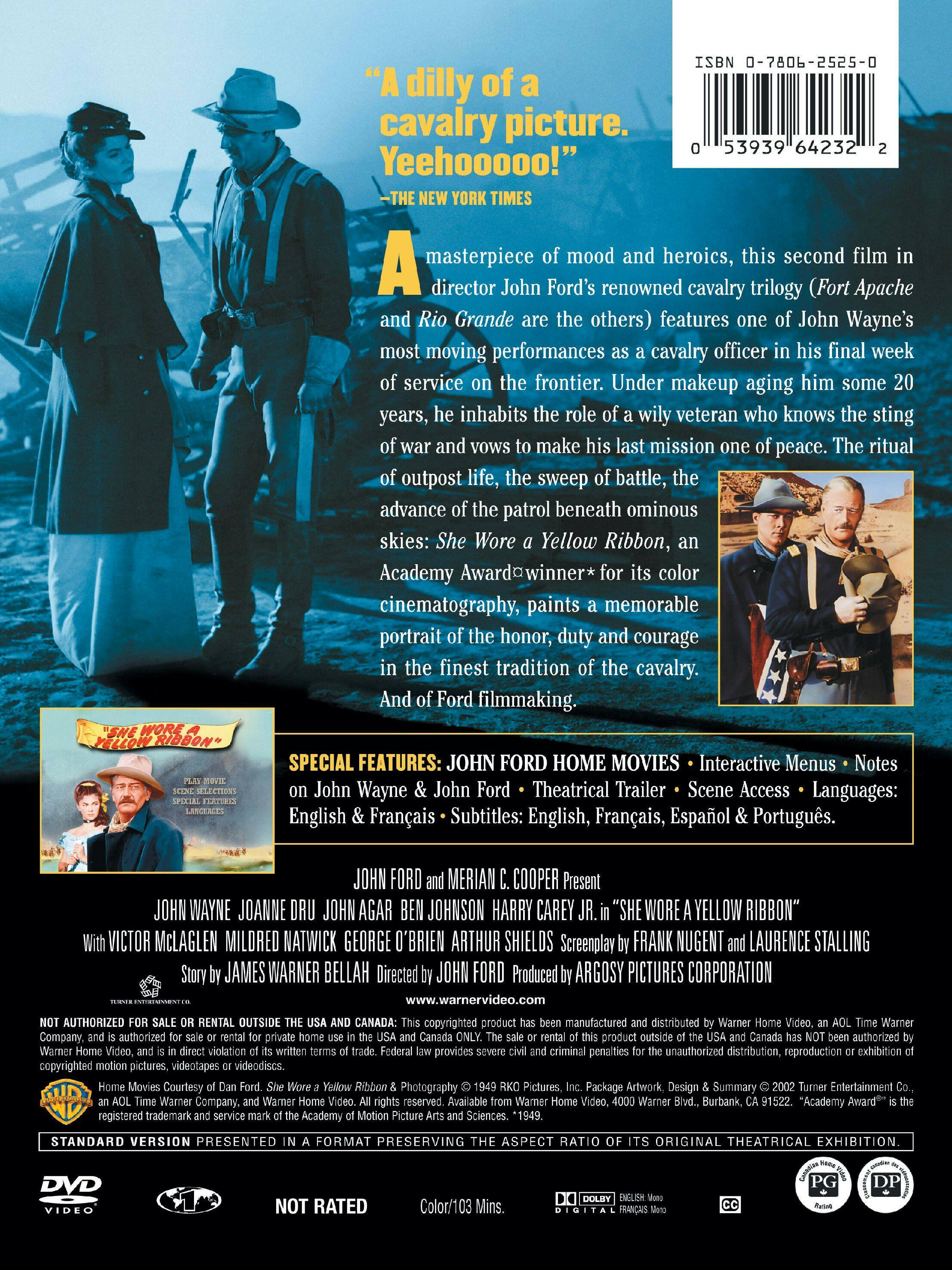 Angle. She Wore a Yellow Ribbon (DVD Full Screen) [DVD].