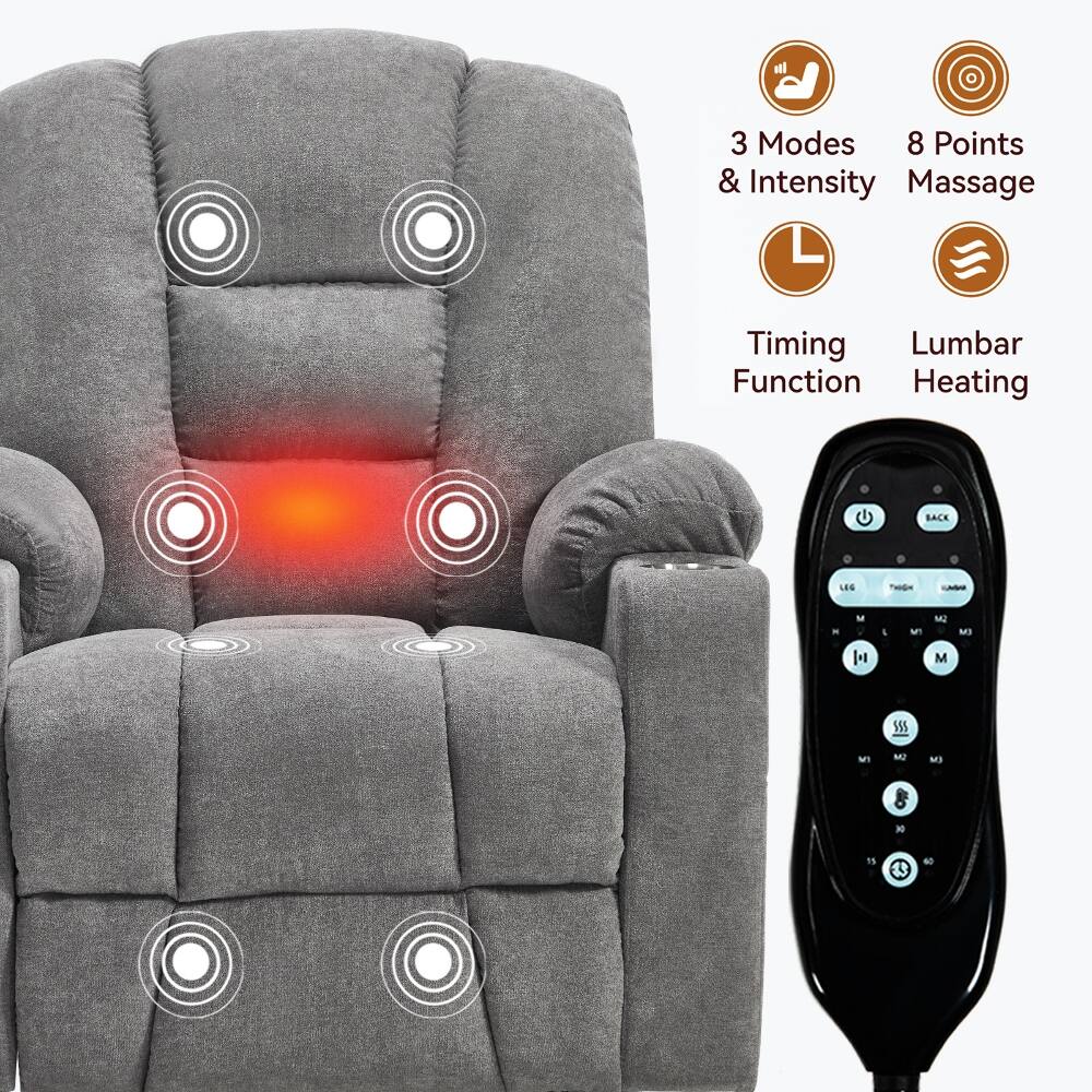 3 Modes & Intensity  
8 Points Massage  
Timing Function  
Lumbar Heating  

BACK  
LEG  
PHIGH  
M  
M  
I  
IM  
M2  
EM  

M  
555  
WI  
W2  
M)  
NO  
15  
40