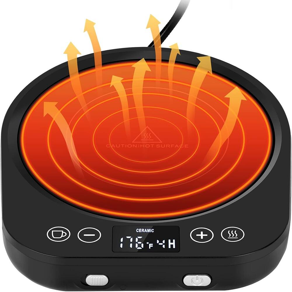 Schertz - Candle & Mug Warmer with 9 Temp Settings, Timer & Auto On/Off Function - Black