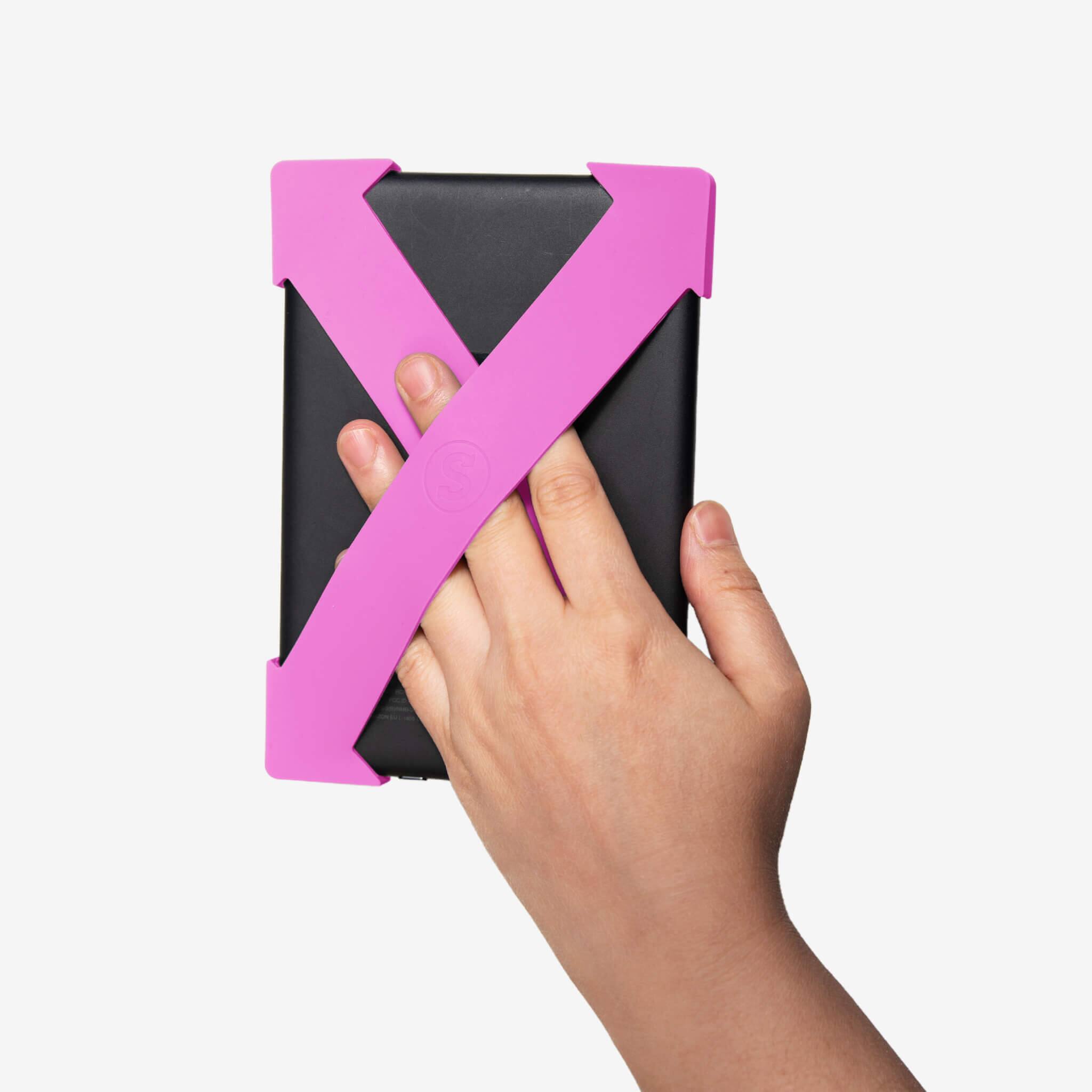 Angle. Strapsicle - Hand Strap for Kindles & Kobos - Paperwhite 2024 & 2021 - 2 Straps - Lightweight Grip - Large - Candy Pink - Candy Pink.
