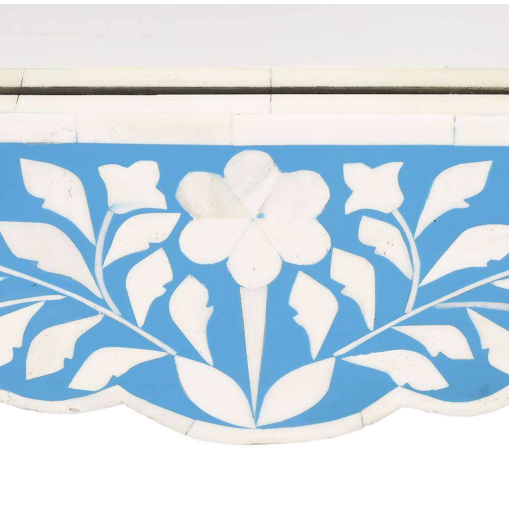 Alt View 7. Butler Specialty - Vivienne Bone Inlay Wall Mirrored - Sky Blue.